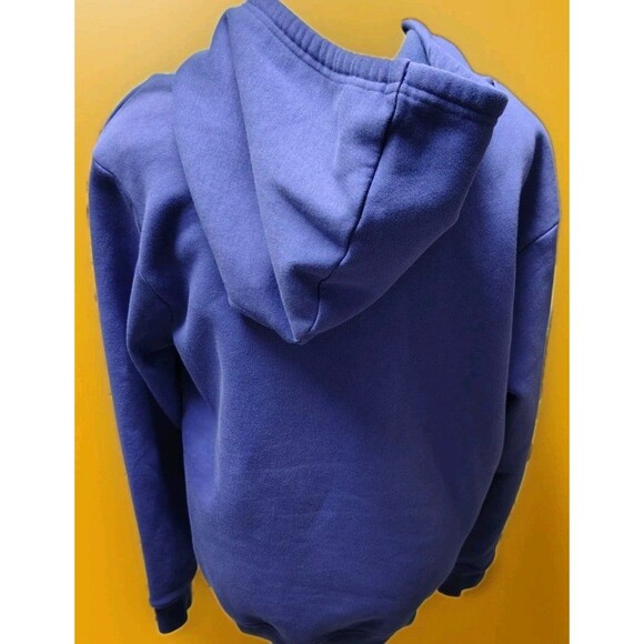 Skechers Hoodie Jacket Size L Kangaroo Pockets Pullover Cotton Blue - Picture 7 of 8